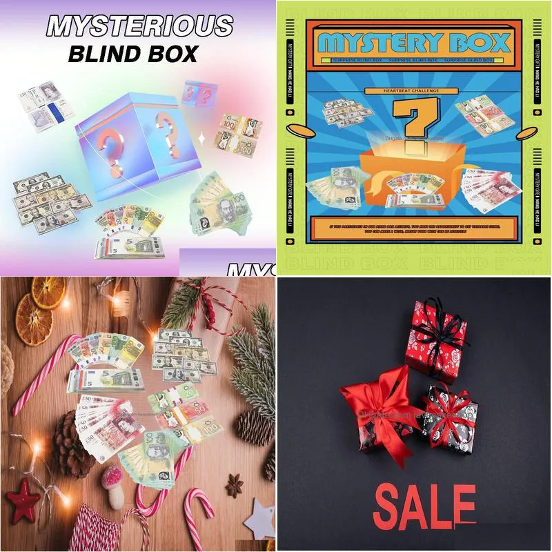 mysterious blind box toy party replica us fake money kids play or family game paper copy banknote 100pcs pack practice counting movie prop pretend