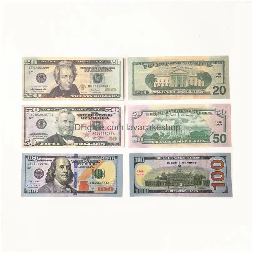 50% size usa dollars party supplies prop money movie banknote paper novelty toys 1 5 10 20 50 100 dollar currency fake money children gift 46