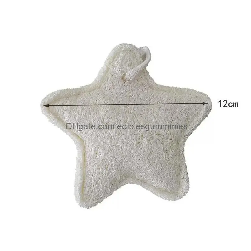 cute animal fish bear star heart shaped natural loofah sponge rra