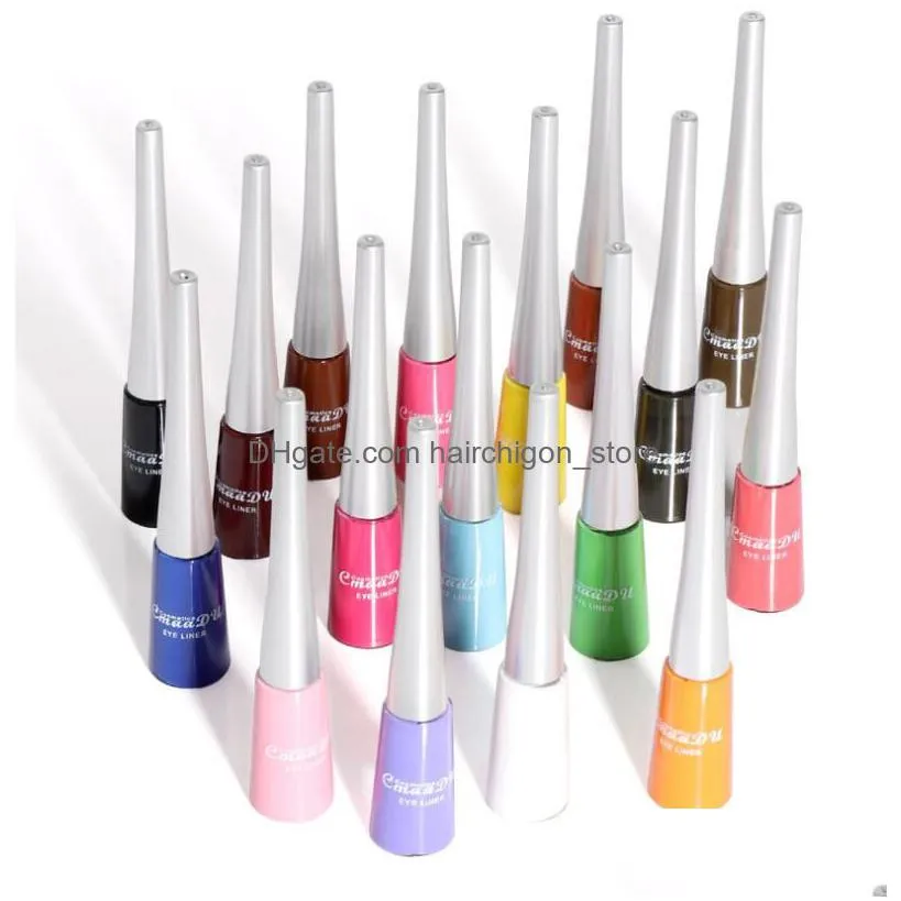 colorful neon green white matte liquid eyeliner pencil waterproof makeup liquid eye liner blue pink yellow eyes cosmetics pen 12pcs