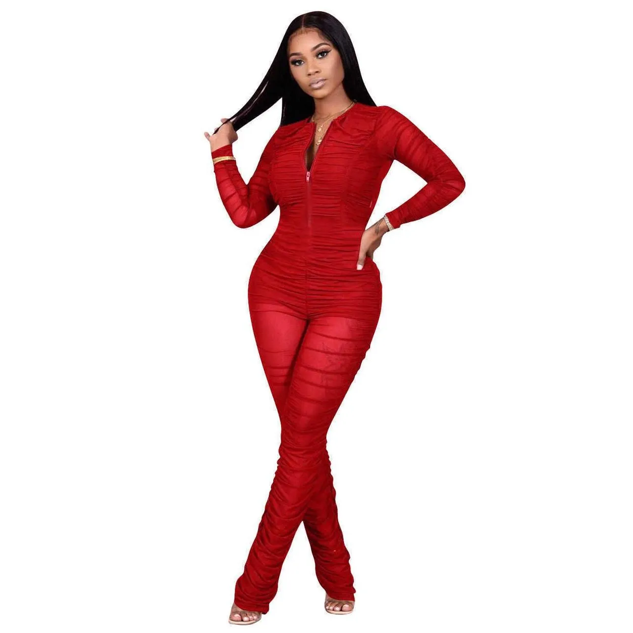 designers women black clothes 2021 fashion sexy mesh pleated micro pull pants wear clubwear jumpsuits amp rompers
