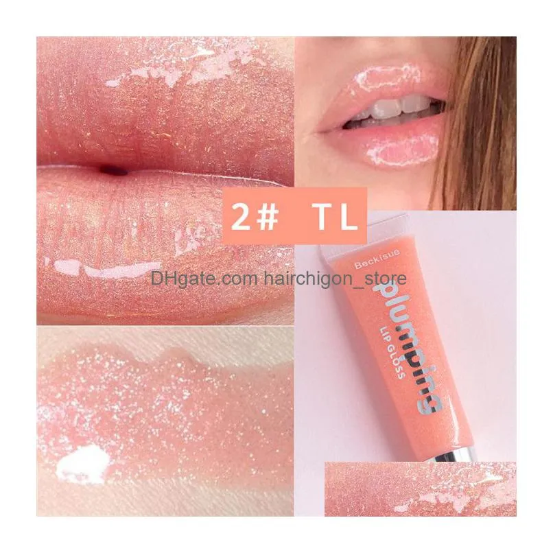 moisturizing plumping lipgloss cherry glitter lip gloss lip plumper makeup nutritious mineral oil clear lipstick 6pcs