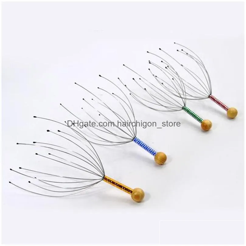 head massager neck massage octopus scalp stress relax spa massage tool