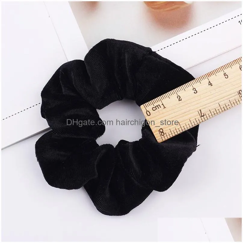 40 colors velvet hair scrunchies elastic hairband ponytail holder hairs ties ropes scrunchie for women or girls 20pcs