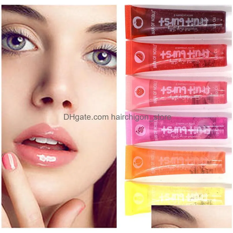 fruit lip plumping oil lip gloss moisturizing shiny vitamin e mineral lips care balm long lasting beauty makeup 20pcs