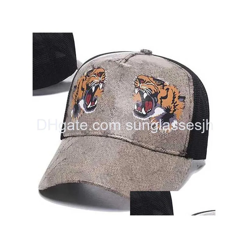 designer snapbacks tiger head hats bee snake mesh hats fashion fitted hats embroidery adjustable football basketball beanies flat hat hip hop sport outdoors