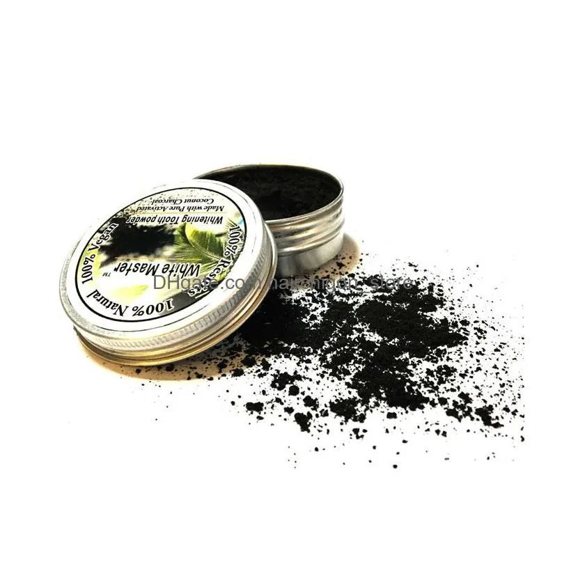 100% natural teeth whitening powder white master tooth natural organic activated charcoal bamboo toothpaste tooth powder 6pcs