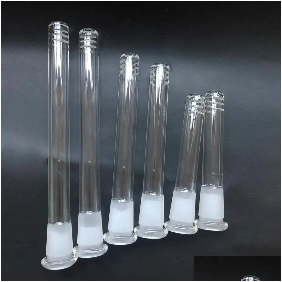 smoking accessory hookahs 3inch-6inch 18mm male to 14mm female glass downstem diffuser tube stem adapter diffused down stem for glass beaker bong