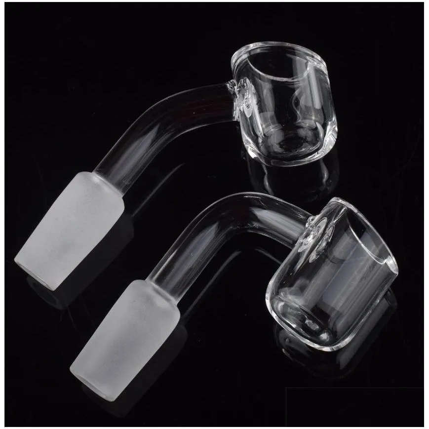 female male 10 14 18 mm quartz nail 4mm thick 45 90 degrees 100% pure quartz banger nail domeless glass bong nail