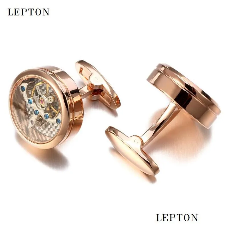 high quality movement tourbillon cufflinks for mens wedding groom mechanical watch steampunk gear cufflinks relojes gemelos cj191116