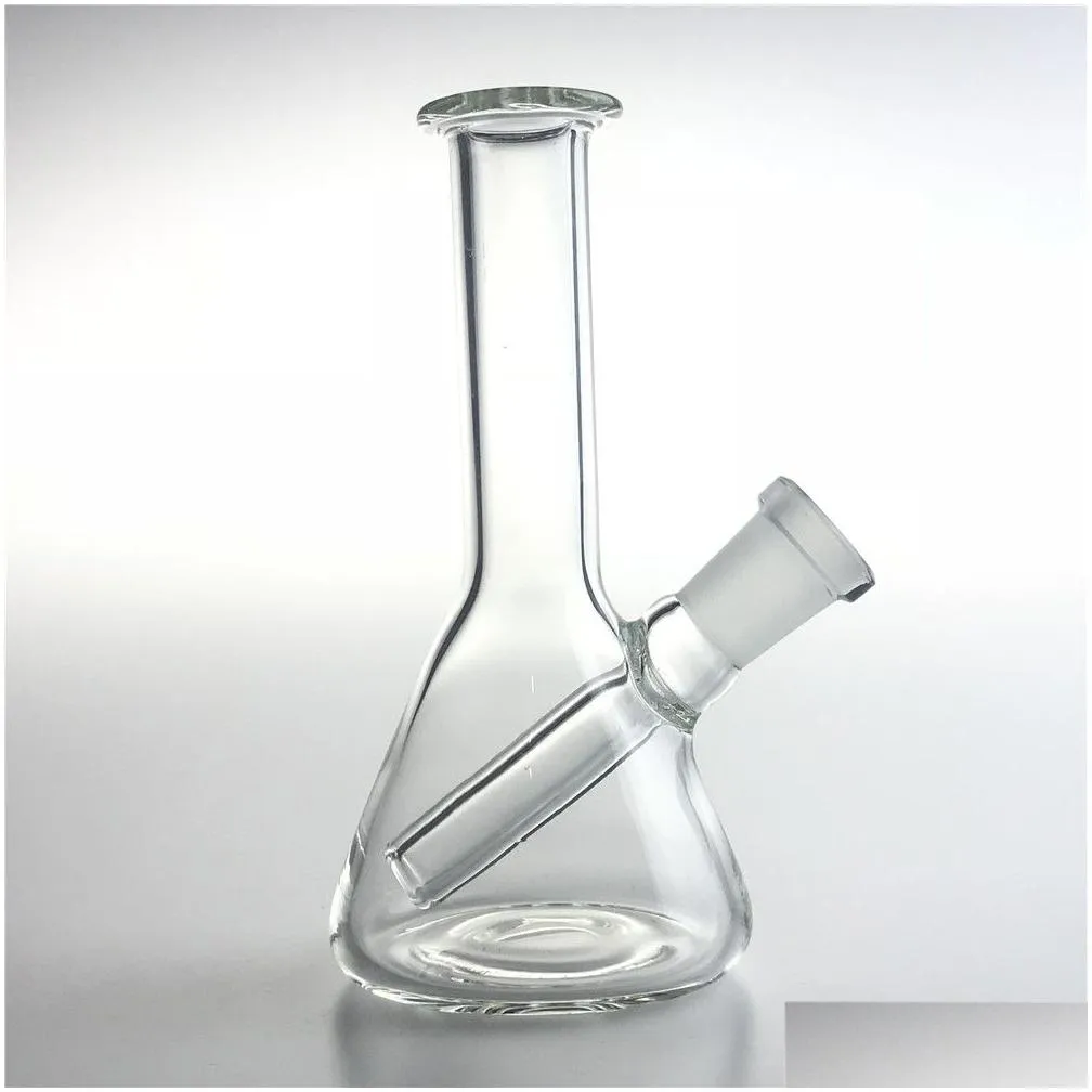 mini glass bong by pyrex 4in female beaker recycler dab rig for travel smoking