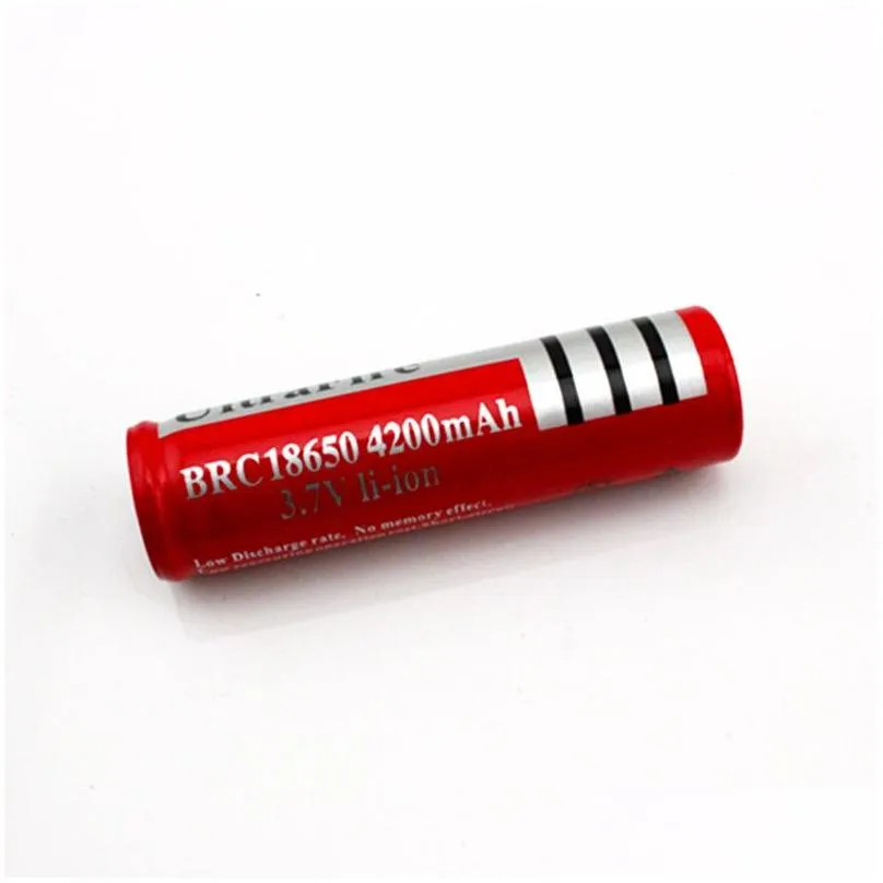  brc18650 for ultrafre rechargeable 3.7v li-ion lithium battery 4200mah batteries for laser pen led headlight flashlight