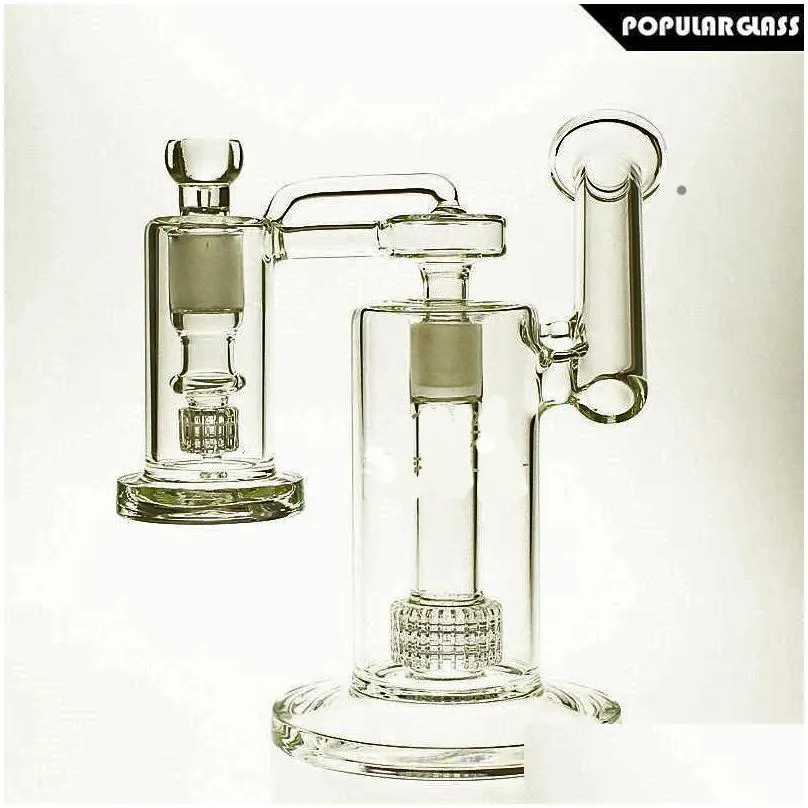 saml 22.5cm tall matrix sidecar glass bong hookahs birdcage perc oil rig with ash catcher joint size18.8mm pg5113