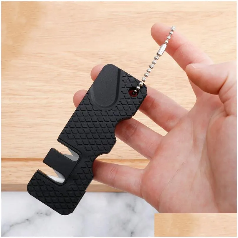 ceramic multipurpose keychain whetstone carbide knife pocket diamond tool scissor sharpen fish sharpener outdoor multi hook camp