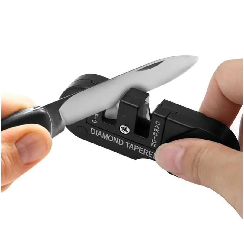 portable outdoor sharpeners multifunctional camp tool for hunting and cooking tungsten steel materials knife sharpening tool