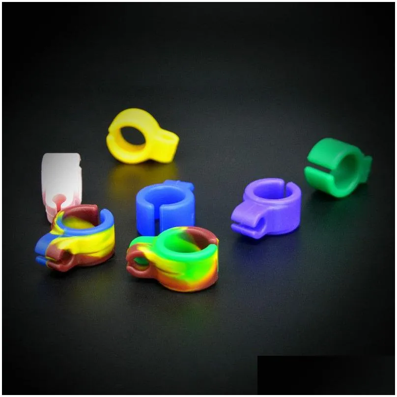 mini silicone cigarette holder smoking tobacco joint holder rings for cigar accessories in camo rasta regular colors