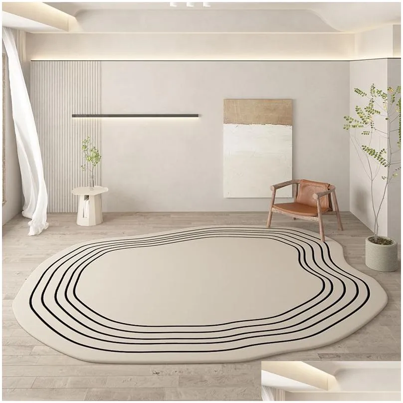irregular round living room carpet simple decorative bedroom carpets ins bedside rugs specialshaped children room rug customize 220818