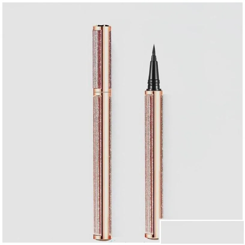 Eyeliner Eye Pencil Glue Pen Starry Black Eyeliners Adhesive Waterproof Lash Pens Color Easy To Wear Longlasting Natural Fast Dry Dh