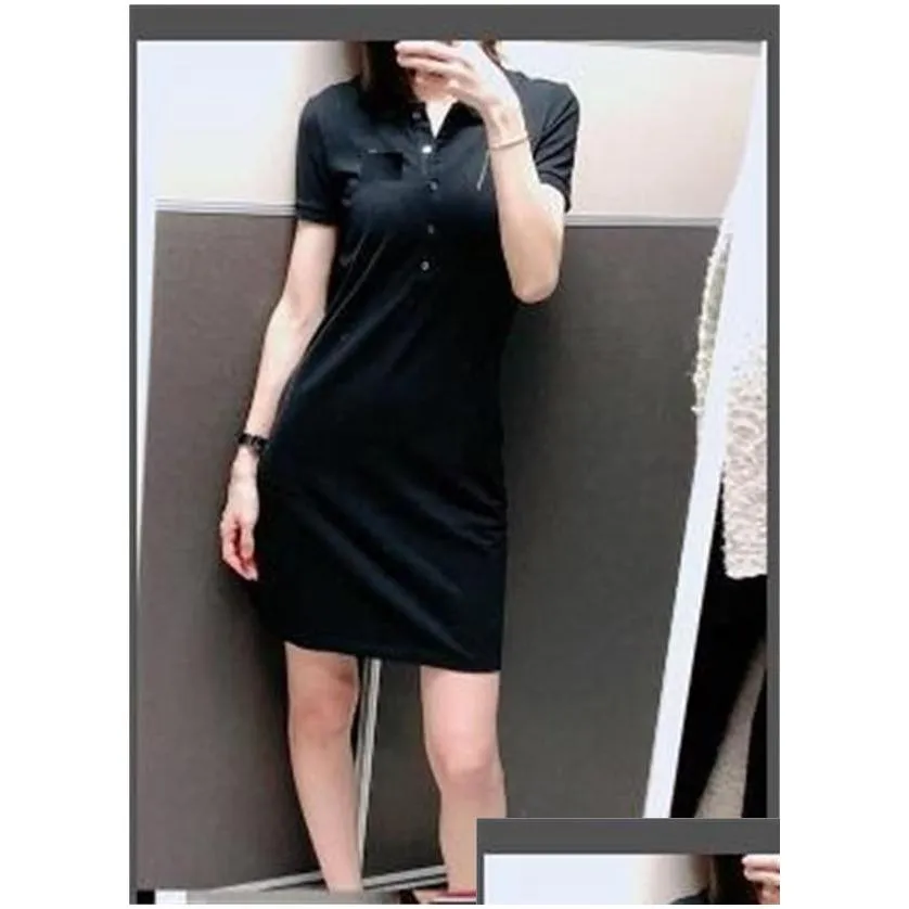 polo crocodile womens dress fashion 100% cotton shirt dresses casual polo clothing a-line skirt  crocodile dress apparel