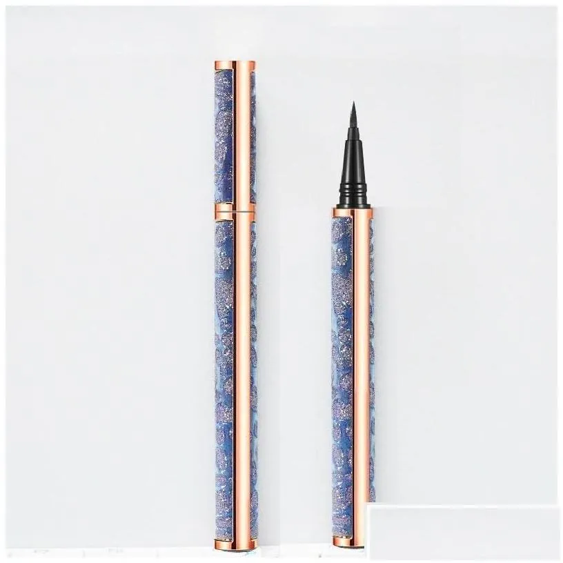 Eyeliner Eye Pencil Glue Pen Starry Black Eyeliners Adhesive Waterproof Lash Pens Color Easy To Wear Longlasting Natural Fast Dry Dh