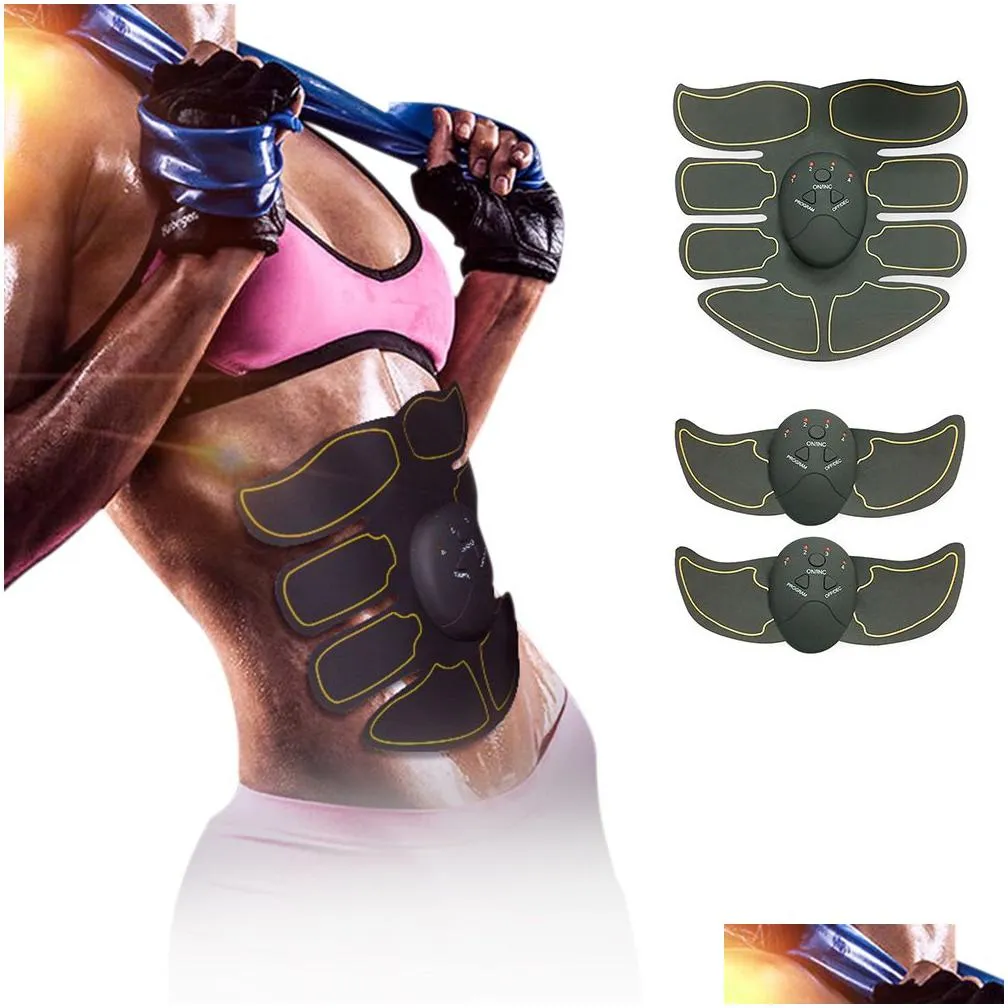  ems abdominal muscle exerciser trainer smart abs stimulator fitness gym abs stickers pad body loss slimming massager unisex