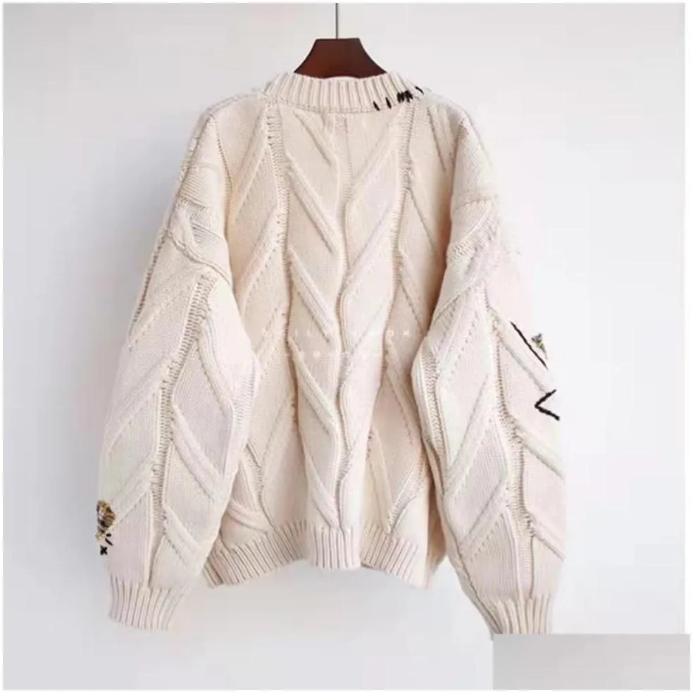 designers clothes 2021 women sweaters winter cardigan cashmere blend fashion high quality 3 colors costume 66