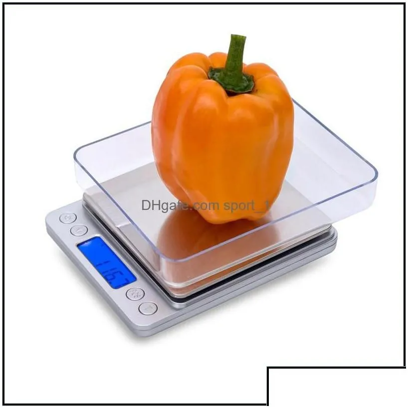 Weighing Scales Electronic Digital Display Scale 500G/0 01G 1000G/0 1G 2000G/0 3000G/0 Kitchen Jewelry Weight Scales Drop Delivery O