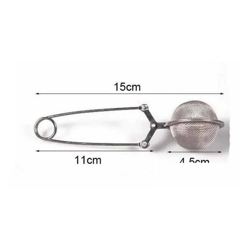 tea tools wholesale loose spring stainless steel spoon mesh ball infuser filter teaspoon squeeze strainer wedding favor gift