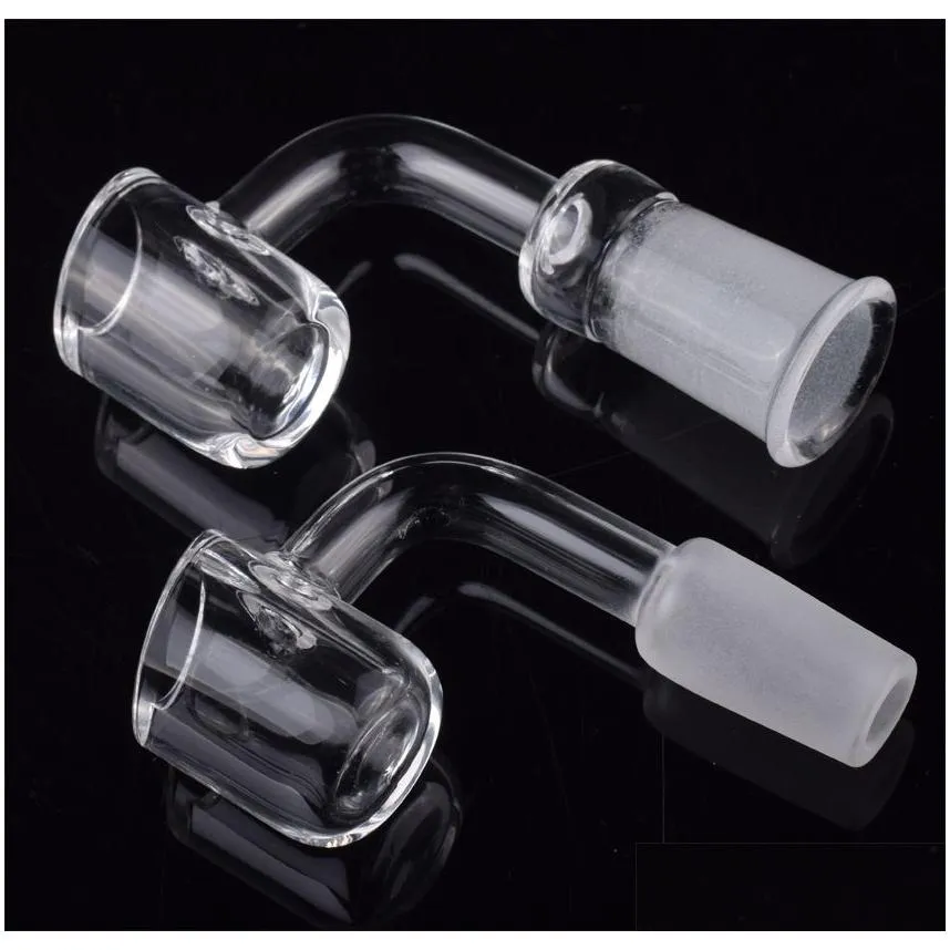 female male 10 14 18 mm quartz nail 4mm thick 45 90 degrees 100% pure quartz banger nail domeless glass bong nail