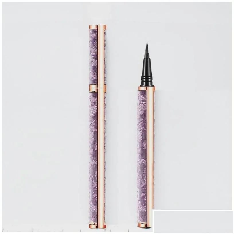 Eyeliner Eye Pencil Glue Pen Starry Black Eyeliners Adhesive Waterproof Lash Pens Color Easy To Wear Longlasting Natural Fast Dry Dh