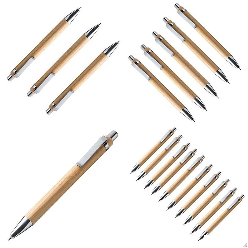 ballpoint pens pen sets bamboo wood writing instrument 60 pcs1