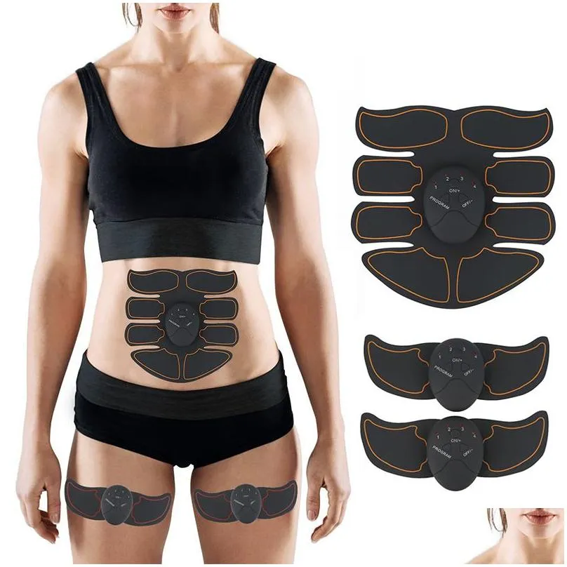  ems abdominal muscle exerciser trainer smart abs stimulator fitness gym abs stickers pad body loss slimming massager unisex
