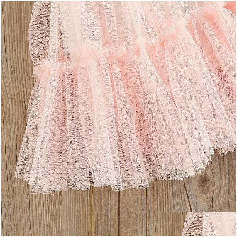 girl dresses infant dress sleeveless bow tie mesh adjustable shoulder straps little princess summer clothing