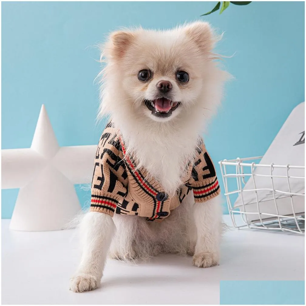 dog apparel dog supplies cross-border spot double f cardigan fashion pet sweater chihuahua pomeranian small and medium dogs dog clothes cat