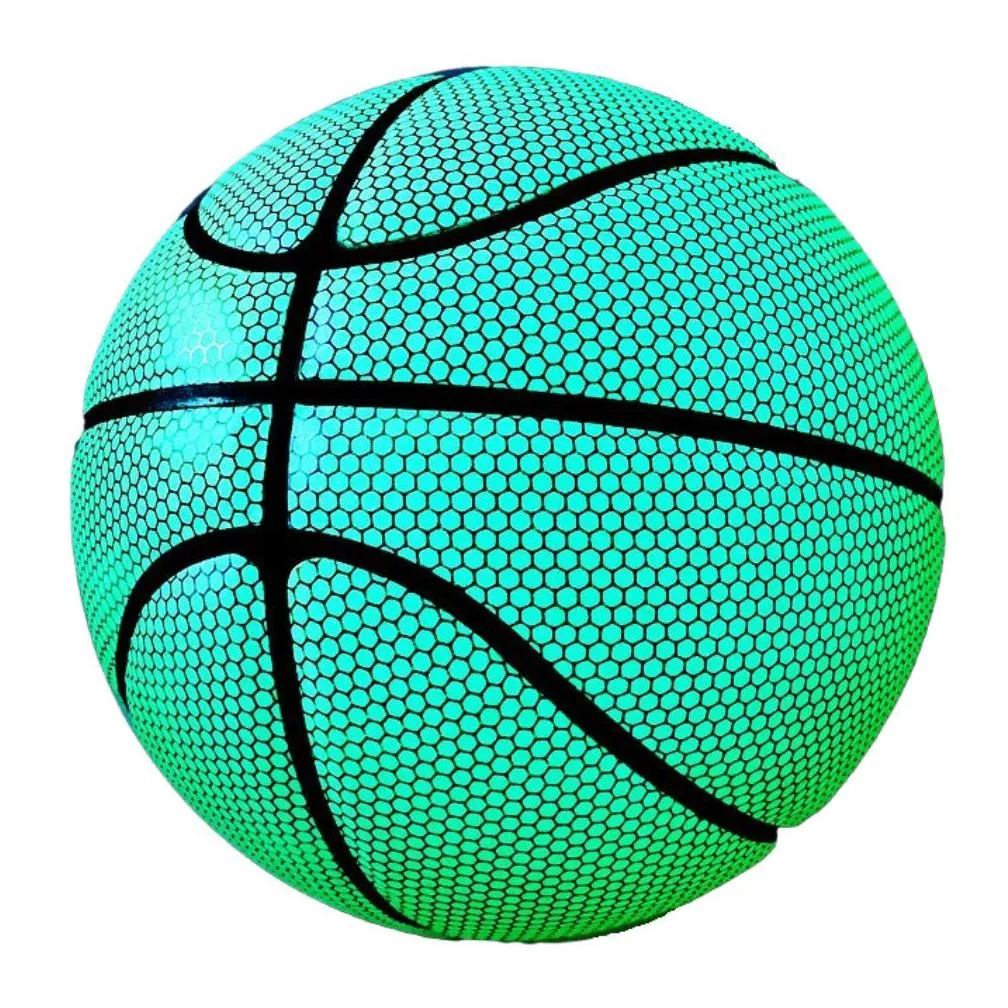 balls customized latest factory direct sales reflective luminous basketball oem logo light up holographic balls