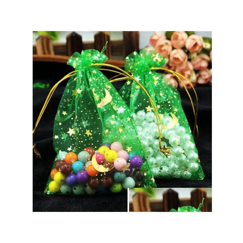 7x9cm colorful organza bags jewelry packaging bags wedding favor gift bags drawstring pouches gc1450