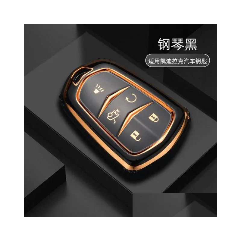 new tpu car key case remote control protector cover for cadillac atsl xts xt5 cts ct6 ats 28t srx escalade 2015 accessories