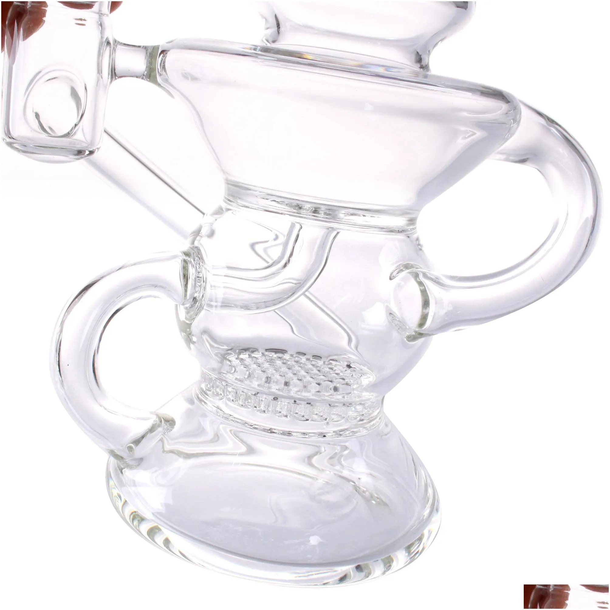 royal glass hookahs water bong with honeycomb perc color lip female 14.5mm recycle dab rigs