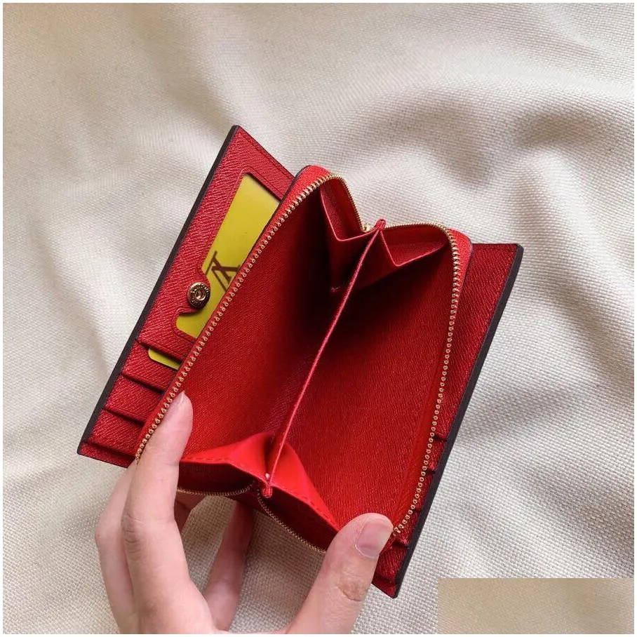 2022high quality most fashionable zipper designer wallet cards and coins famous mens wallets leather pursse card holder coin purse 