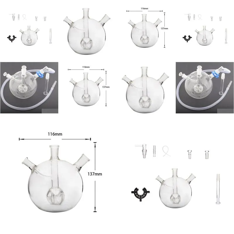 osgree smoking accessory 8 in 1 10mm 14mm female mega globe mk 2 water bong pipe bubbler glass kit