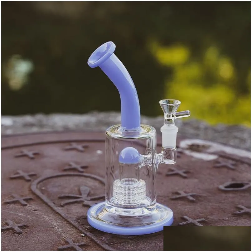 4 colors dome perc thick glass bong hookahs wheel filter heady glass oil dab rigs 14female joint bongs birdcage percolator splash guard water pipes with bowl
