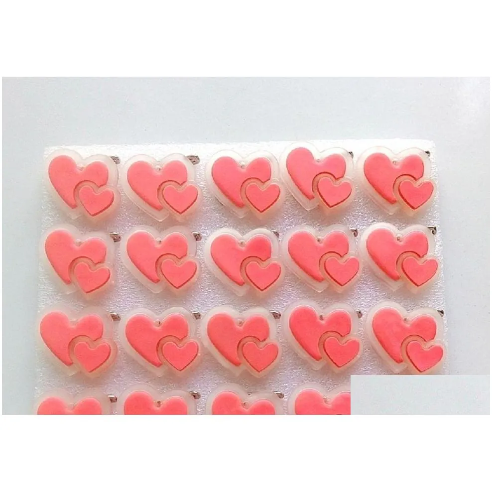 led light up flashing heart pins brooch party favor glowing rubber badge for valentines day christmas wedding birthday gifts event concert atmosphere