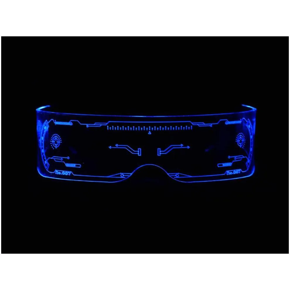 neonrave led party glasses - 7 color changing luminous goggles for club dance cosplay halloween more
