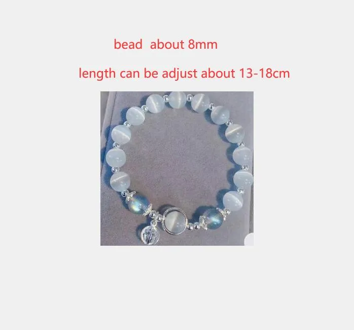 design bracelets star butterfly opal aquamarine moonstone crystal womens bracelet for girl ladies crystal luxury elastic 8mm bead chain