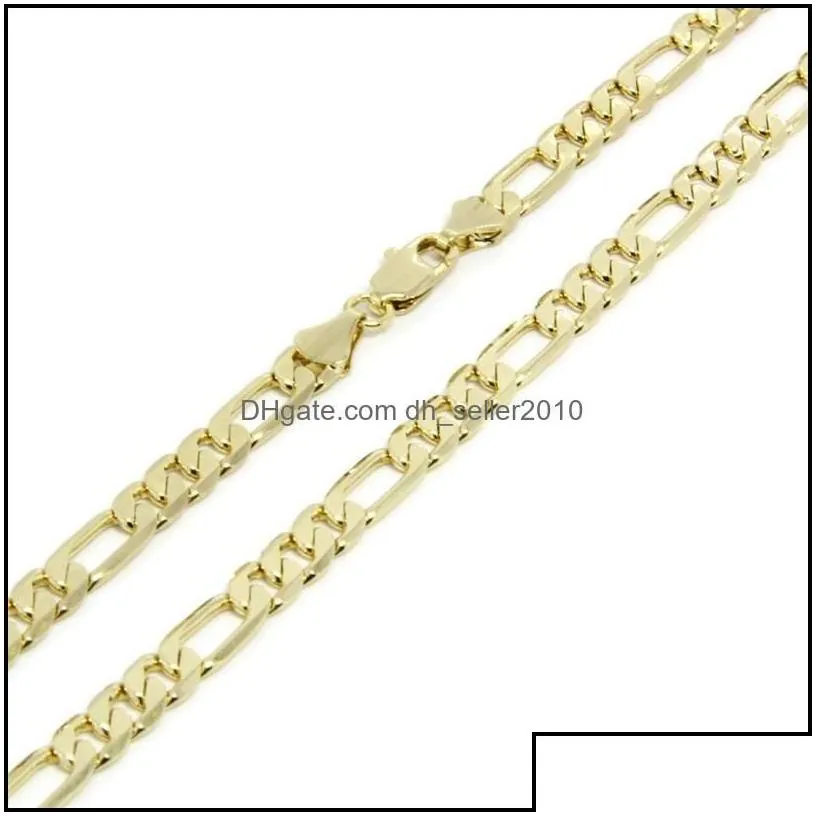 chains 14k yellow real solid gold 8mm italian link chain necklace 24 inches drop delivery 2022 jewelry necklaces pendants dhh14