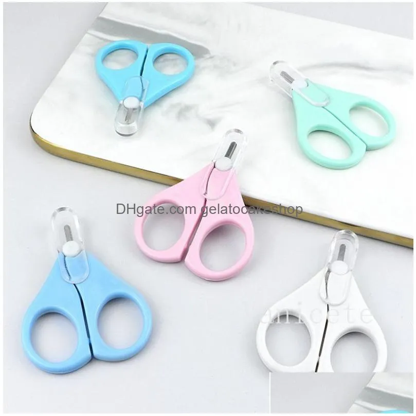 baby handwork-scissors babys short mouth nail-scissors kids nails clippers safety care round head scissors t9i002072