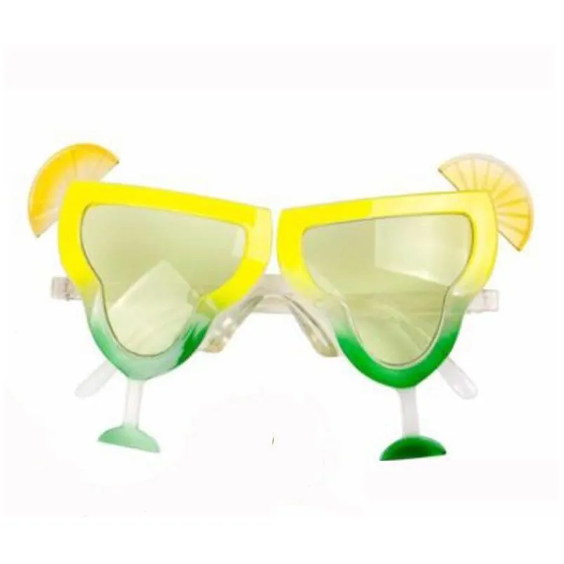 beach bums plastic drinkware set hawaiian toy glasses with sunshade sunglasses and lemon wine glass for parties