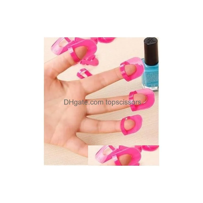 26 pcs set manicure finger nail art case design tips cover polish shield protector tool xb1