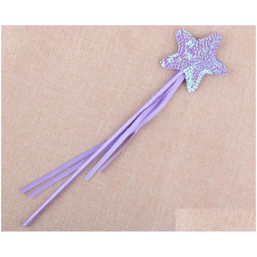 halloween childrens day sequins magic wand pentagram party masquerade handcuffs angel stick magic wand star fairy stick