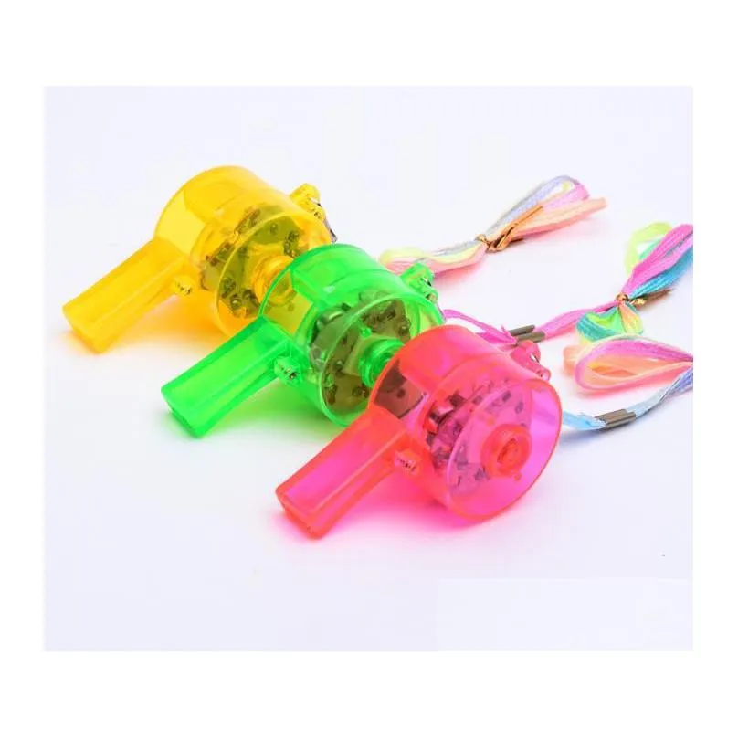 lumiwhistle rainbow led necklace party noise maker fan props